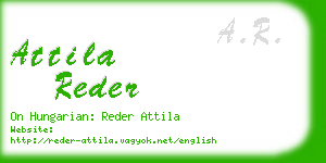 attila reder business card